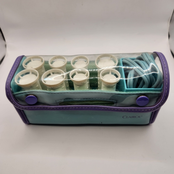Vintage Clairol Travel Hot Roller Set with Clips Tested Works - Picture 2 of 6